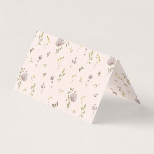 Boho Wildflower | Trouwtafel plaats kaarten (Achterkant)