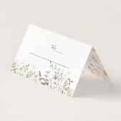 Boho Wildflower | Trouwtafel plaats kaarten (Voorkant)