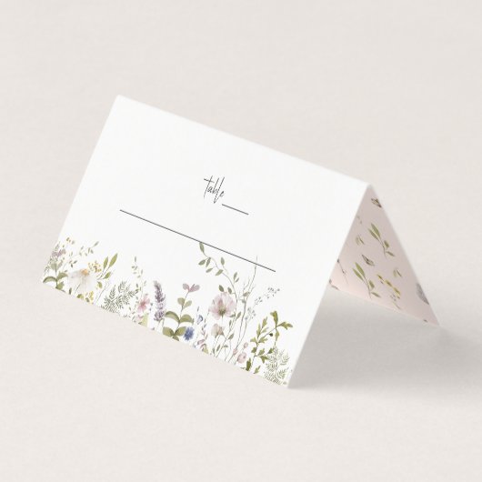 Boho Wildflower | Trouwtafel plaats kaarten (Voorkant)