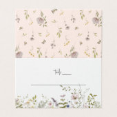 Boho Wildflower | Trouwtafel plaats kaarten (Buitenkant ongevouwen)
