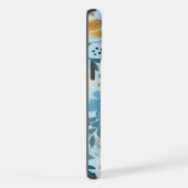 Boho Wildflower Tuin Blauw Bloemen iPhone Hoesje (Rechterkant)