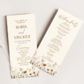 Boho Wildflower Tuin Bloemen Wilde Bloemen Bruilof Programmakaart