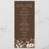 Boho Wildflower Tuin Bloemen Wilde Bloemen Bruilof Programmakaart (Achterkant)