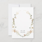 Boho Wildflower Tuin Bruiloft Kaart (Achterkant)