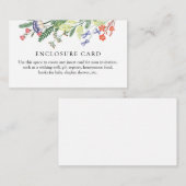 Boho Wildflower Tuin Douche Enclosure Kaart (Voorkant / Achterkant)