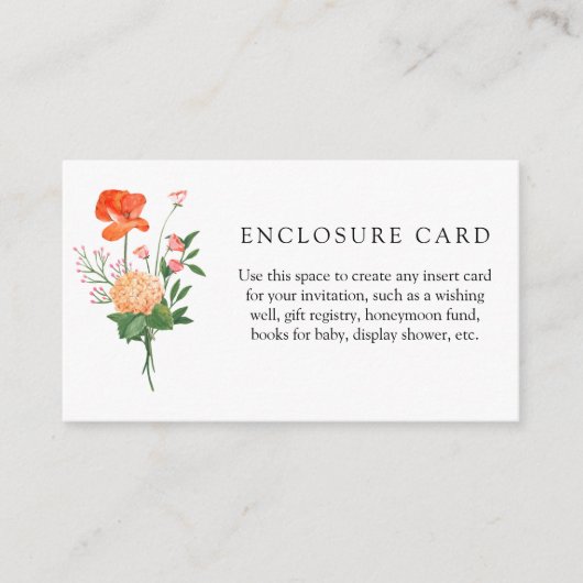 Boho Wildflower Tuin Shower Enclosure Kaart (Voorkant)