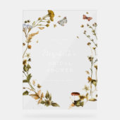 Boho Wildflower | Uitnodiging herfst bruidsdiner Acryl Bord (Voorkant)