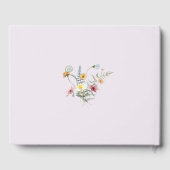 Boho Wildflower Varen Lavendel Bruiloft Gastenboek (Achterkant)