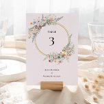 Boho Wildflower Varen Lavendel Bruiloft Kaart<br><div class="desc">Dit boho wildflower varenlavendel bruiloft tafelnummer ontwerp is een elegante opstelling van klassieke gouden geometrische lijsten verfraaid met delicate boho bloemengroen boeketten en stengels. Met een palet van tijdloze stoffige paarse lavendelachtergronden met eenvoudige klassieke zwarte typografie en grillige kleurrijke wilde bloemen, waardoor een mooi en gepolijst romantisch gevoel ontstaat. Met...</div>