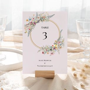 Boho Wildflower Varen Lavendel Bruiloft Kaart