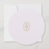 Boho Wildflower Varen Lavendel Bruiloft Ronde Save The Date (Achterkant)