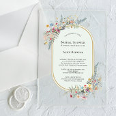 Boho Wildflower Varen Mint Groen Vrijgezellenfeest Acryl Uitnodigingen