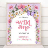 Boho Wildflower Verjaardag 16x20 Welkomstbord Poster