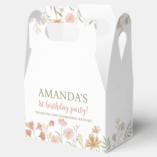 Boho Wildflower Verjaardag Favoriet Box Bedankdoosjes (Geopend)