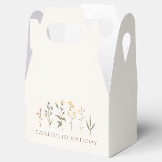 Boho Wildflower Verjaardagsfeest Bedankdoosjes (Geopend)