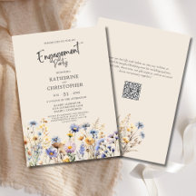BOHO Wildflower Verlovingsfeest Elegant Beige