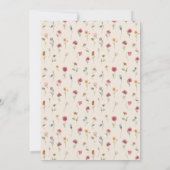 Boho Wildflower Verlovingsfeest Uitnodiging (Achterkant)