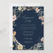 Boho Wildflower Verlovingsfeest Uitnodiging (Voorkant)