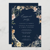 Boho Wildflower Verlovingsfeest Uitnodiging (Voorkant / Achterkant)