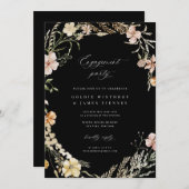 Boho Wildflower Verlovingsfeest Uitnodiging (Voorkant / Achterkant)