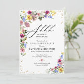 Boho Wildflower Verrassingsbruiloft Kaart (Staand voorkant)