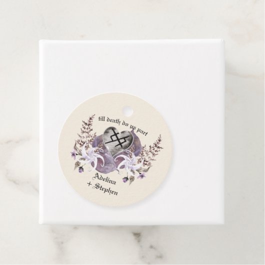 Boho Wildflower Viking Liefde Gotische Bruiloft Gu Bedankjes Labels (In situ)