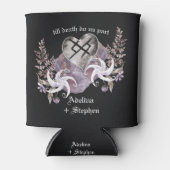 Boho Wildflower Viking Liefde Gotische Bruiloft Gu Blikjeskoeler (Voorkant)