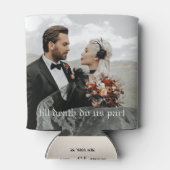 Boho Wildflower Viking Liefde Gotische Bruiloft Gu Blikjeskoeler (Achterkant)