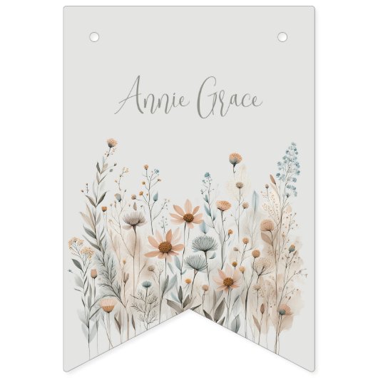 Boho Wildflower Vlaggetjes (Eerste vlag)