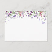 Boho Wildflower Vlinder Display Douche Informatiekaartje (Achterkant)