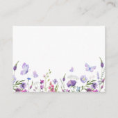 Boho Wildflower Vlinder Display Douche Kaart (Achterkant)