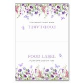 Boho Wildflower Vlinder Etiket Kaart (Voorkant)