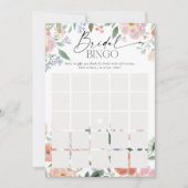 Boho Wildflower Vrijgezellenfeest Bingo spel Kaart (Voorkant)