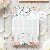 Boho Wildflower Vrijgezellenfeest Bingo spel Kaart