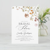 Boho Wildflower Vrijgezellenfeest Bloemen Tuin Kaart (Staand voorkant)