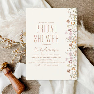 Boho Wildflower Vrijgezellenfeest Bloom Garden Kaart