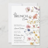 Boho Wildflower Vrijgezellenfeest Brunch Kaart (Voorkant)