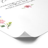 Boho Wildflower Vrijgezellenfeest Datum Nachtkruik Poster (Hoek)