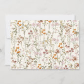 Boho Wildflower Vrijgezellenfeest Fotouitnodiging Kaart (Achterkant)
