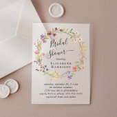 Boho Wildflower Vrijgezellenfeest Frosted Acryl Uitnodigingen