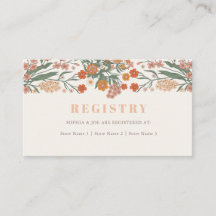 Boho Wildflower Vrijgezellenfeest Gift Registry