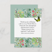 Boho Wildflower Vrijgezellenfeest Hartelijk dank Bedankkaart (Voorkant / Achterkant)