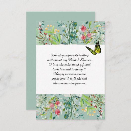  Boho Wildflower Vrijgezellenfeest Hartelijk dank Bedankkaart (Voorkant / Achterkant)