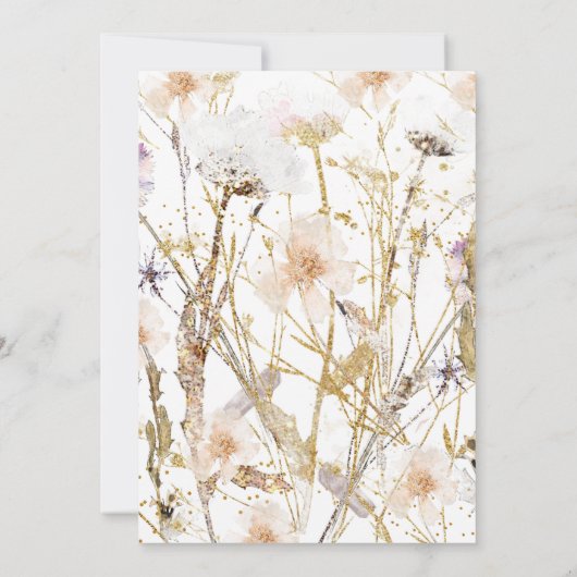 Boho Wildflower Vrijgezellenfeest Kaart (Achterkant)