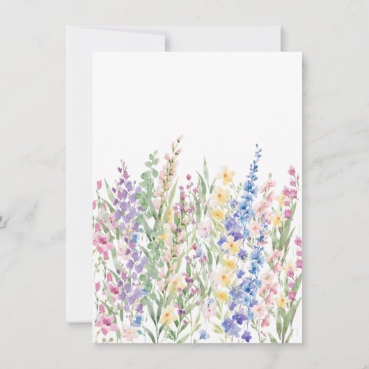 Boho Wildflower Vrijgezellenfeest Kaart (Achterkant)