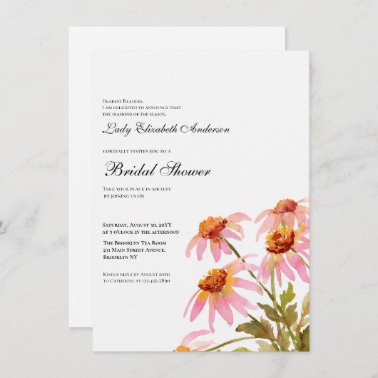 Boho Wildflower Vrijgezellenfeest Kaart (Voorkant / Achterkant)