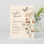 Boho Wildflower Vrijgezellenfeest Kaart (Staand voorkant)