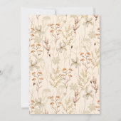 Boho Wildflower Vrijgezellenfeest Kaart (Achterkant)