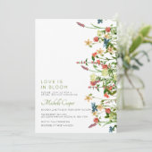 Boho Wildflower Vrijgezellenfeest Kaart (Staand voorkant)