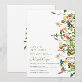 Boho Wildflower Vrijgezellenfeest Kaart (Voorkant / Achterkant)